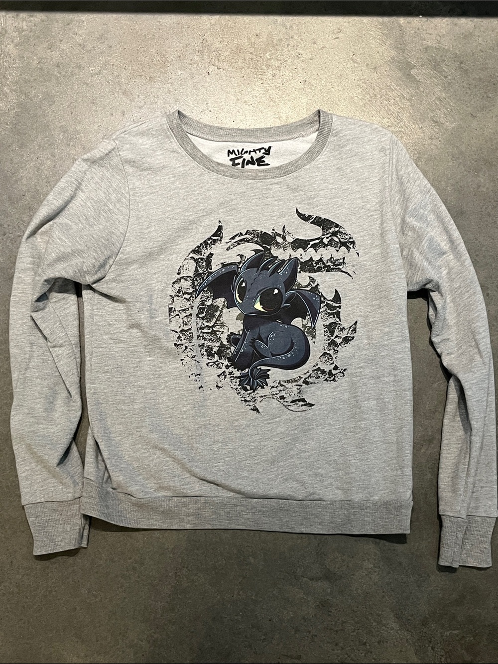 Mighty Fine Toothless Crewneck Sweatshirt How to Train Your Dragon